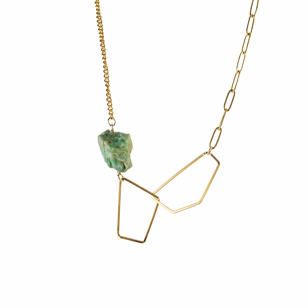 Freshwater pearl and amazonite beaded necklace