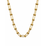 Gold plated stainless steel chain necklace 