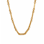 Gold plated stainless steel chain necklace 