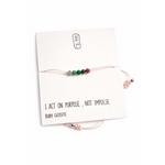 Bracelet with ruby geosite beads