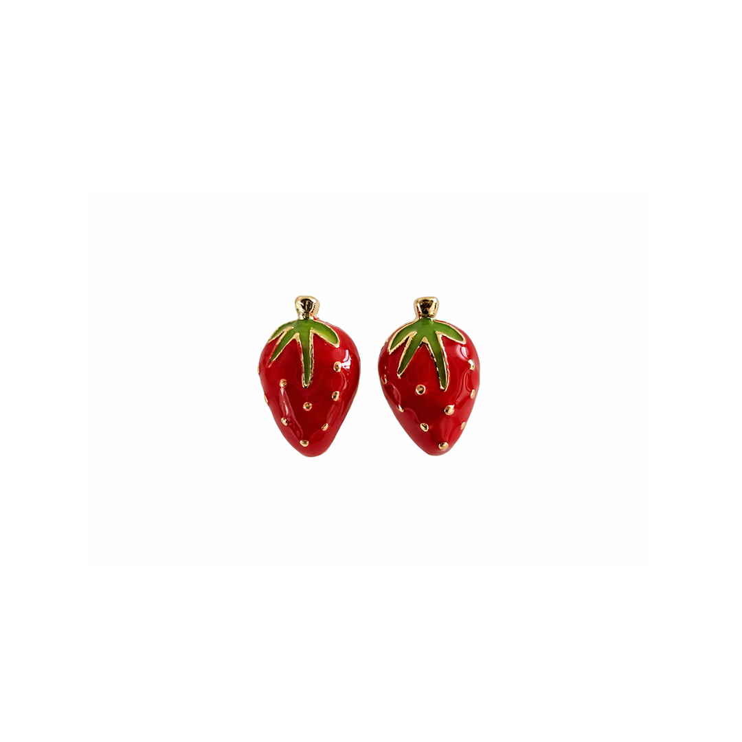 Strawberry shaped earrings