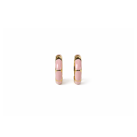 Pair of pink hoop earrings 
