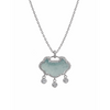 cloud shaped sterling silver necklace pendant 