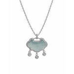 cloud shaped sterling silver necklace pendant 