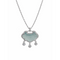 cloud shaped sterling silver necklace pendant 