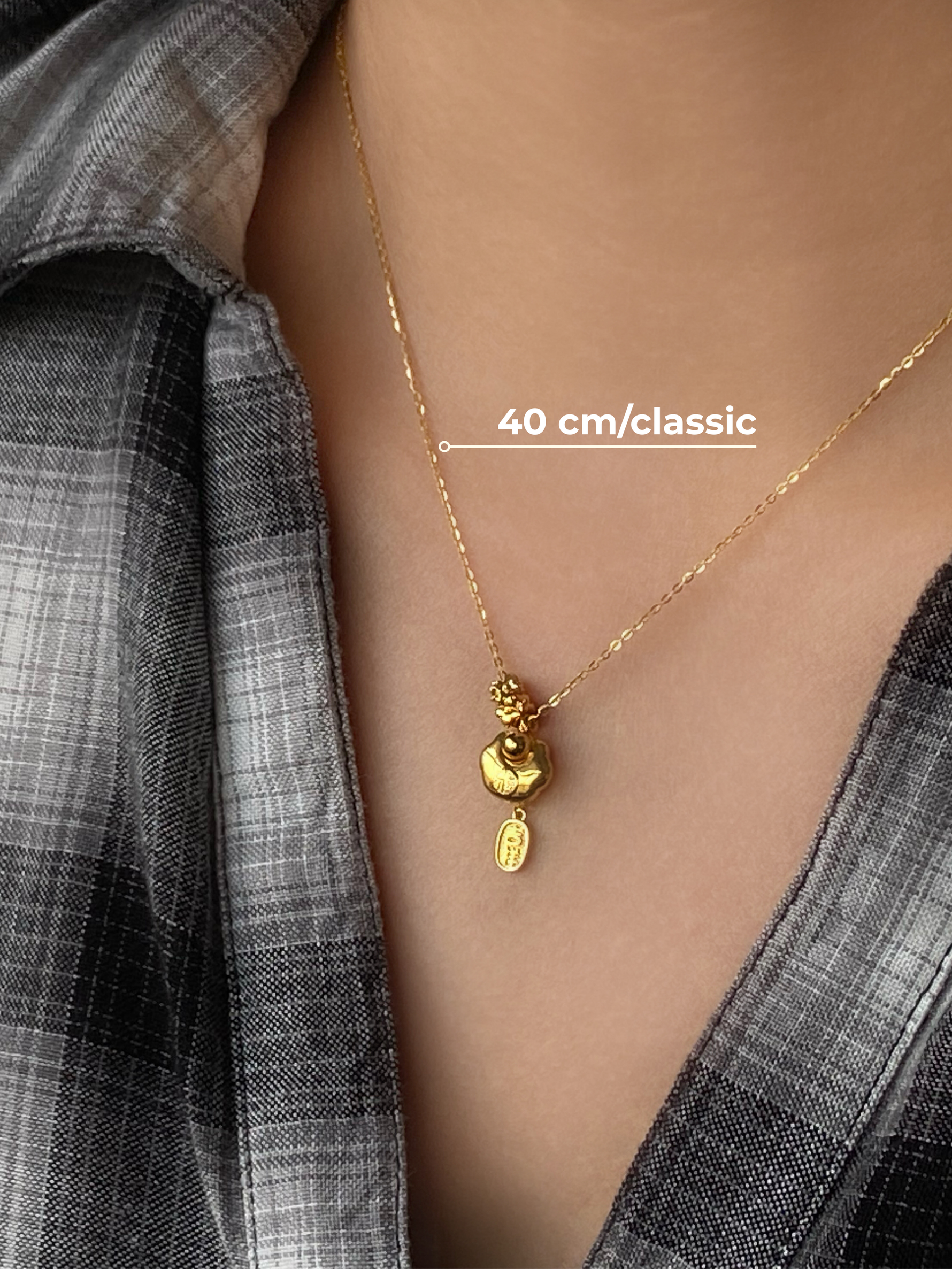 Gold plated sterling silver necklace 
