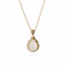 Imperial gold plated necklace with a teardrop shaped white pendant