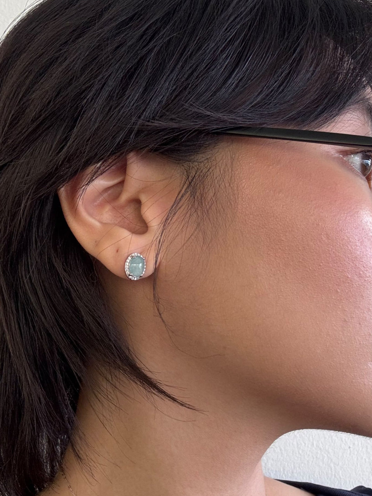 Ling's Emerald Bead Earrings