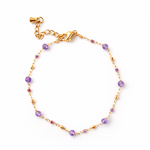 Little Wishes  purple bead bracelet