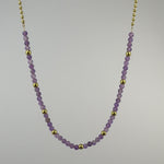 light purple stainless steel necklace