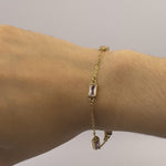 light purple cubic zirconia bracelet