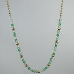light green stainless steel gold plated chain necklace