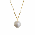 Pearl necklace with sterling silver gold plated 