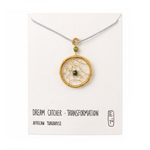 Spirit Weaver african turquoise necklace with gold-plated stainless steel pendant